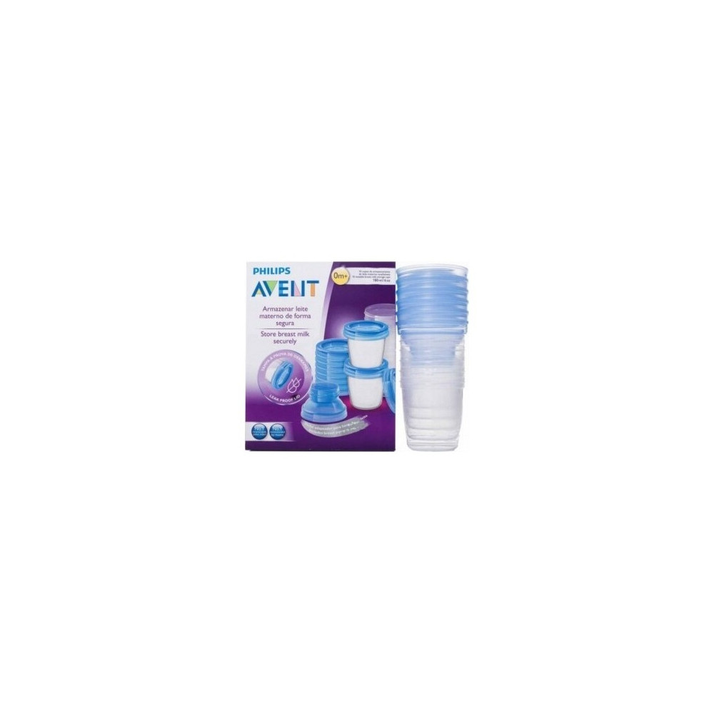Avent Recipientes Para Leche Materna 5X180Ml + 5 Tapas