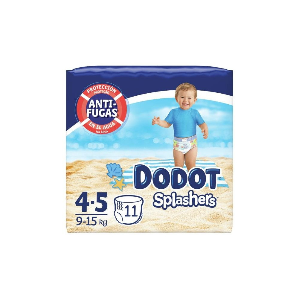 Dodot Splashers Bañador Desechable Talla 4-5 + 9-15 Kg 11 U