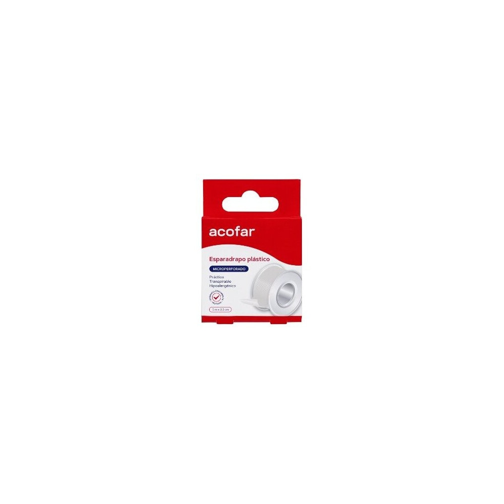 Acofar Esparadrapo Microperforado Plástico Blanco 5X2_5Cm