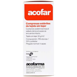 Acofar Compresas Estériles De Tejido Sin Tejer 10X10Cm 50Uds