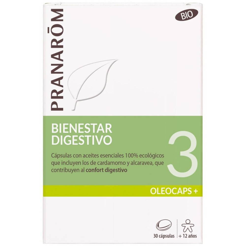 Pranarôm Oleocaps+ 3 Bienestar Digestivo Bio 30Caps