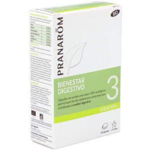 Pranarôm Oleocaps+ 3 Bienestar Digestivo Bio 30Caps