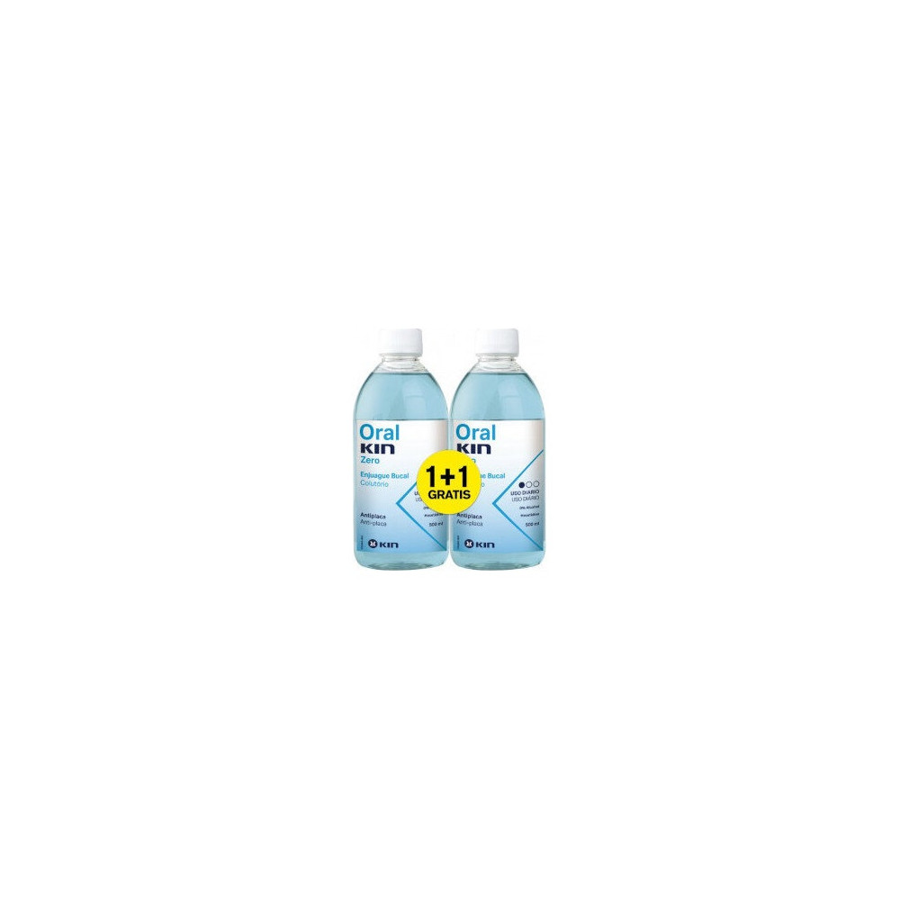 Oralkin Zero Pack Enjuague Bucal Antiplaca 500Ml+500Ml