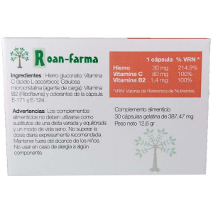 Roan-Farma Ferro Control Fórmula Completa 30Caps