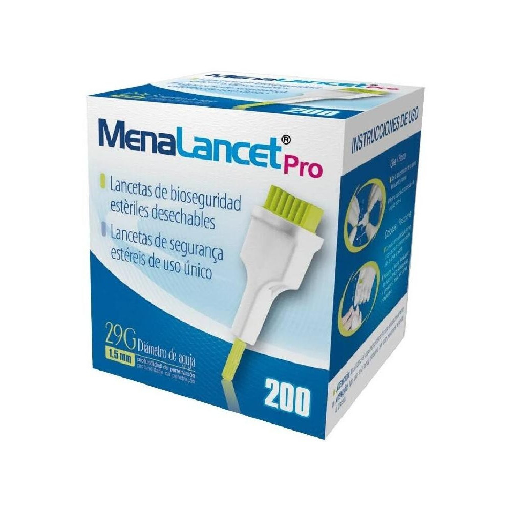 Menalancet Pro Lancetas 29 G 1.5 Mm, 200 Unidades