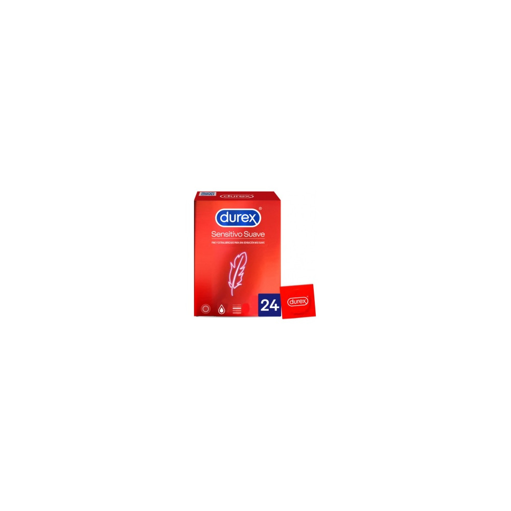 Durex® Sensitivo Suave Easy-On Preservativos 24Uds