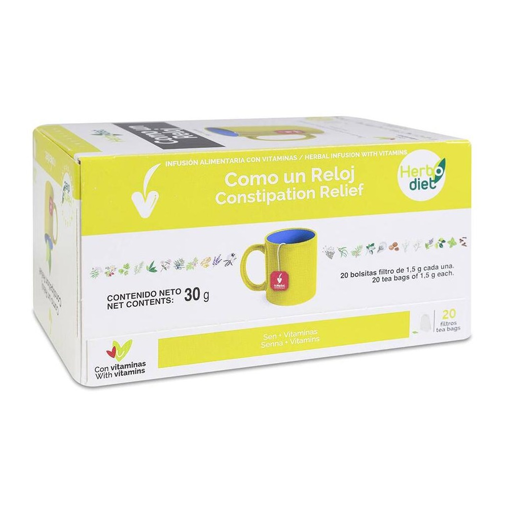 Novadiet Herbodiet Infusión Como Un Reloj, 20 Filtros