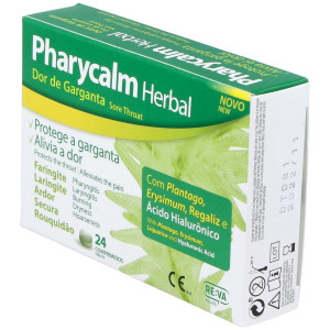 Pharycalm Herbal Plantaga Erysimum Regaliz 24 Comprimidos