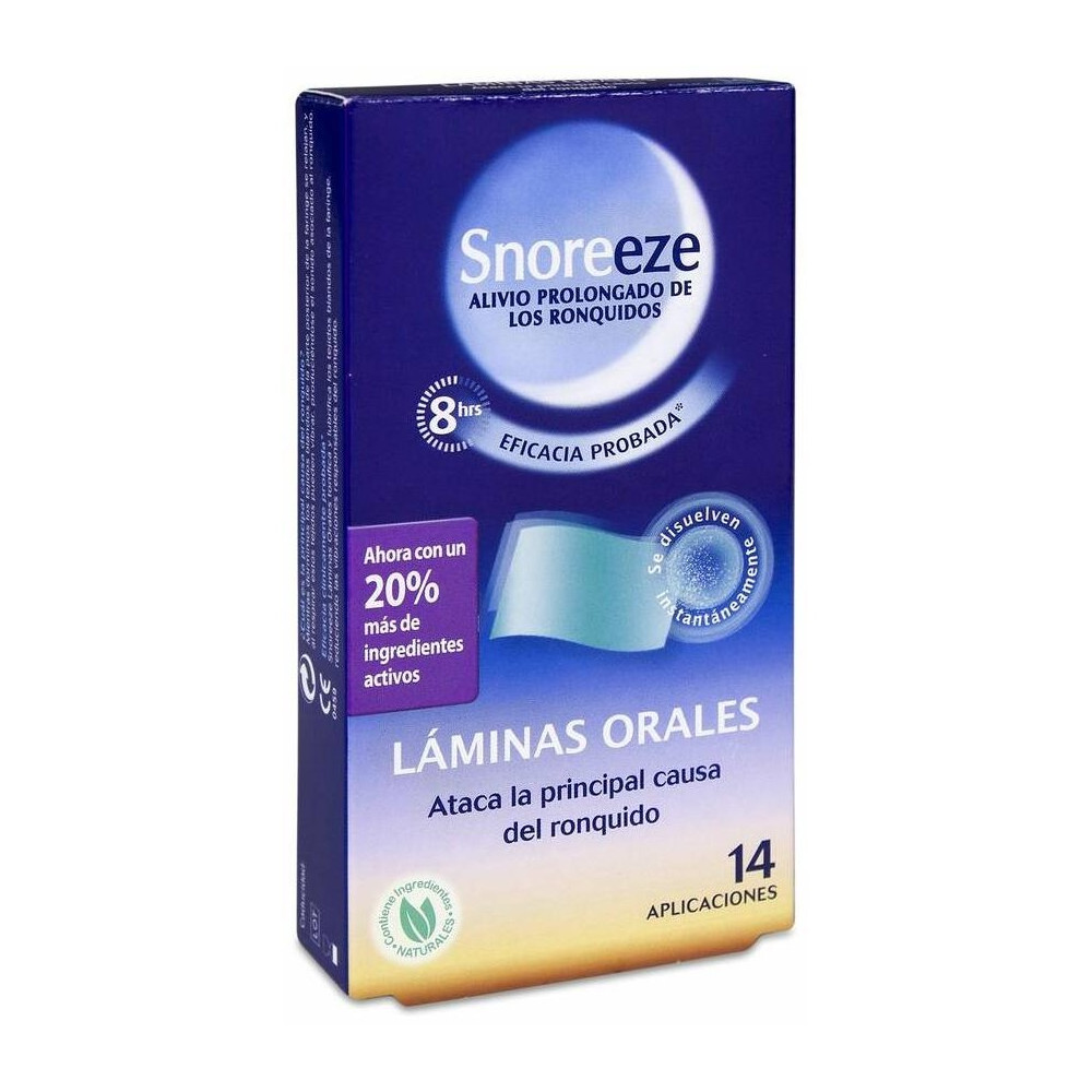 Snoreeze Láminas Orales Ronquidos 14 Uds