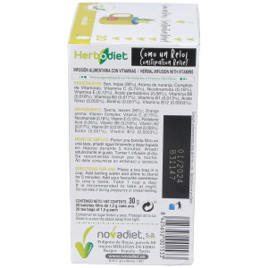 Novadiet Herbodiet Infusión Como Un Reloj, 20 Filtros