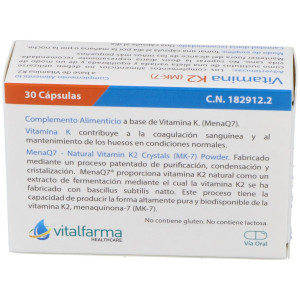 Vitalfarma Vitamina K2 135 Mcg 30 Capsulas