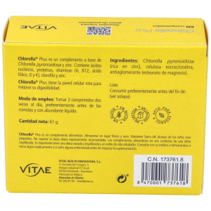 Chlorella Plus Con Zinc 60 Compr Vitae