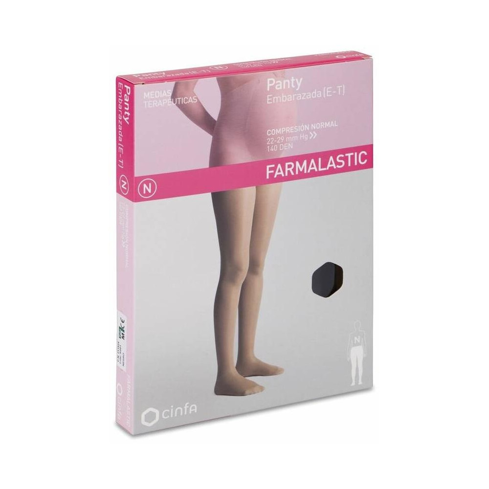 Panty Farmalastic Embarazada De Compresión Normal Talla Pequeña Color Negro, 1 Ud