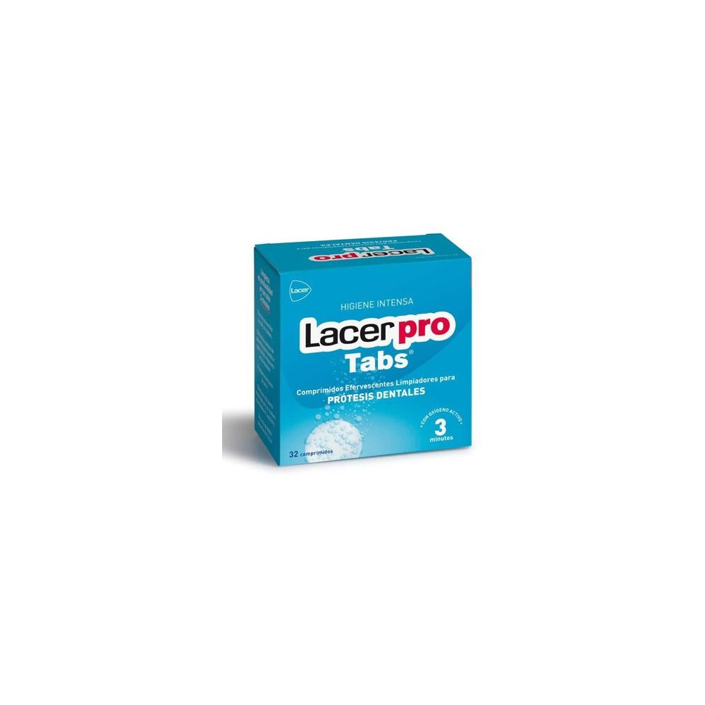 Lacer Protabs Tabletas Limpiadoras De Prótesis Dentales 32Uds