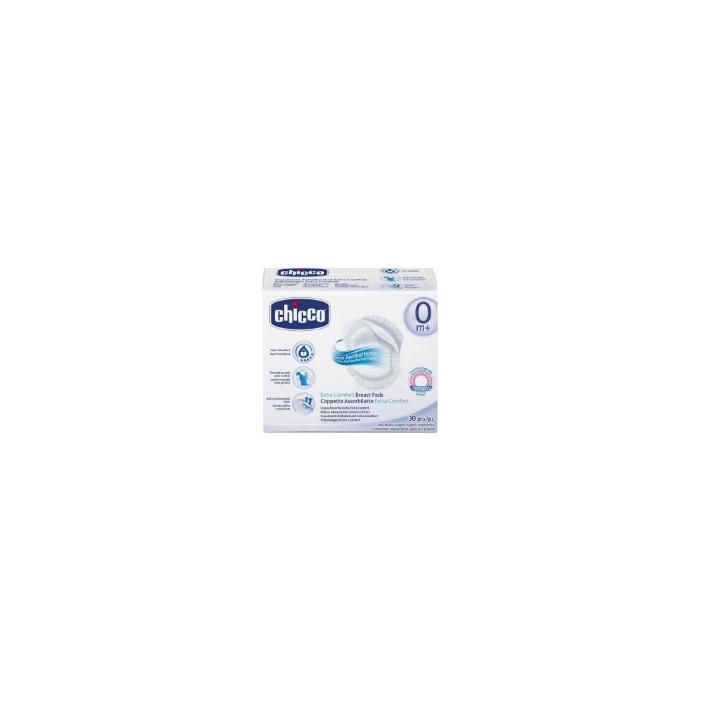 Chicco Discos Absorbentes Antibacterias, 30 Uds