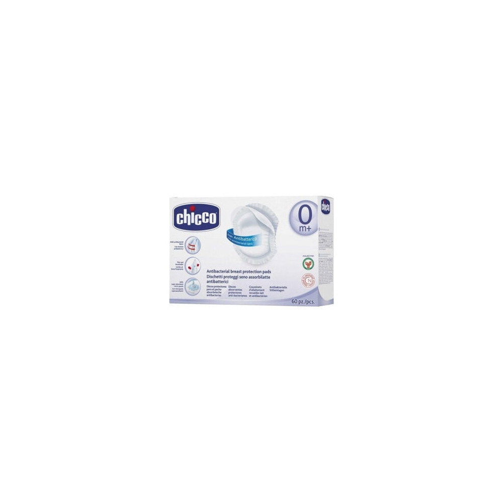 Chicco Discos Absorbentes Antibacterias, 60 Uds