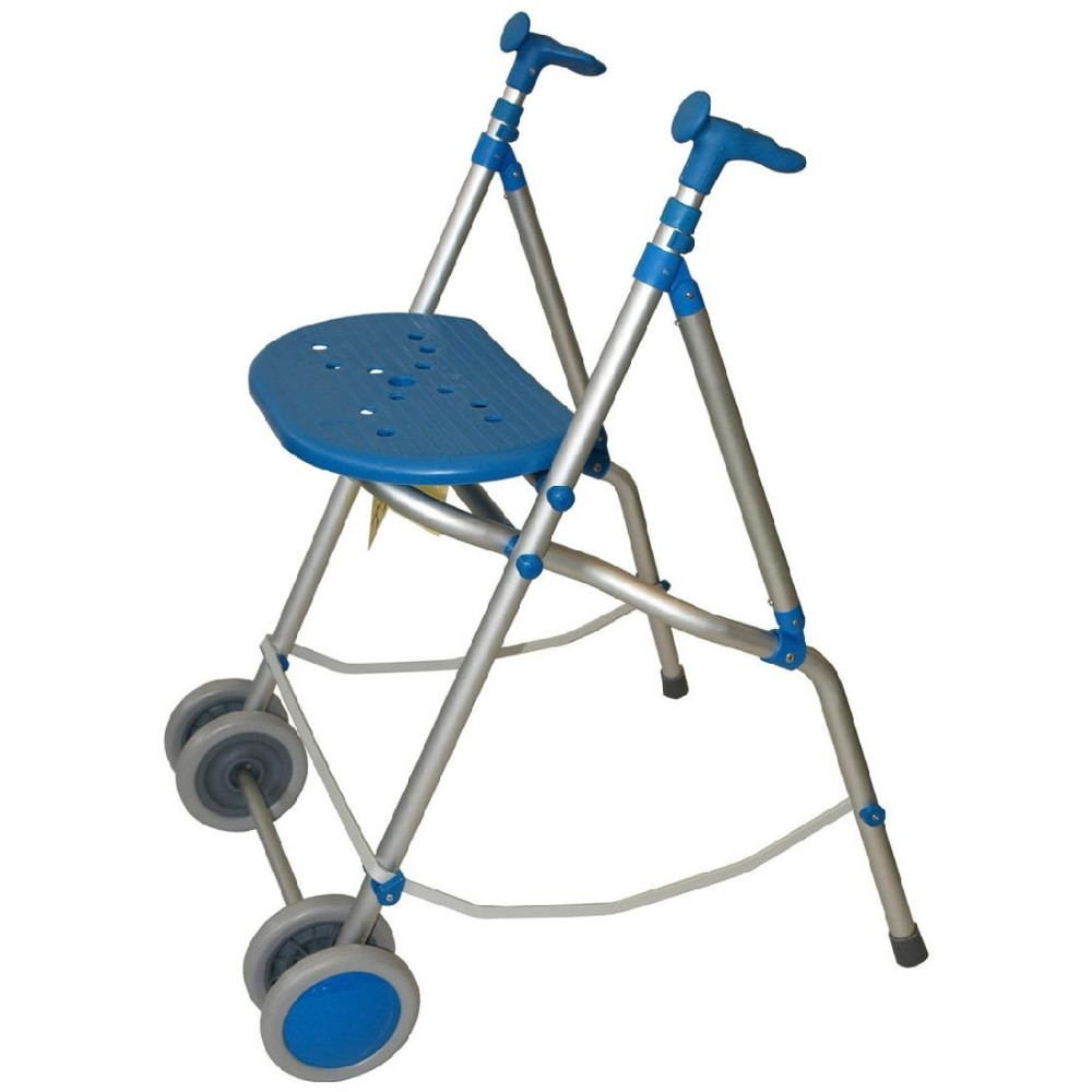 Andador Ruedas C/Asiento Col Azul Ara-C