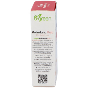 B Green Arandano Rojo Y Probiótico 30 Cápsulas