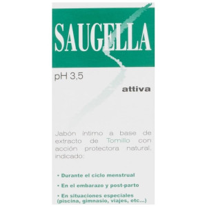 Saugella Attiva Jabón Intimo 250Ml Verde