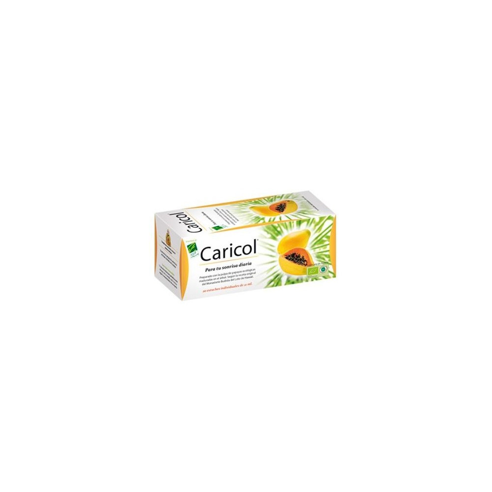 100% Natural Caricol Digestivo 20 Estuches Individuales