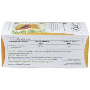 100% Natural Caricol Digestivo 20 Estuches Individuales