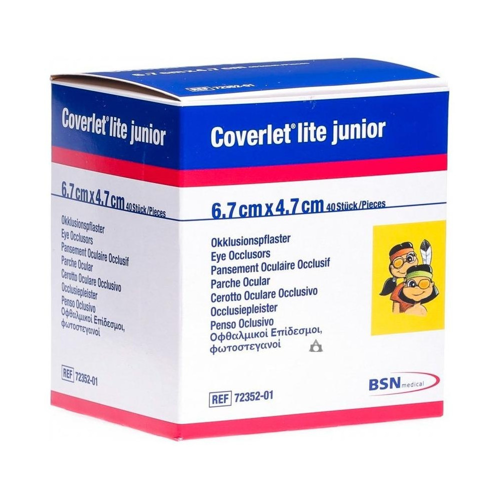 Coverlet Lite Junior Parches Oculares 40Uds