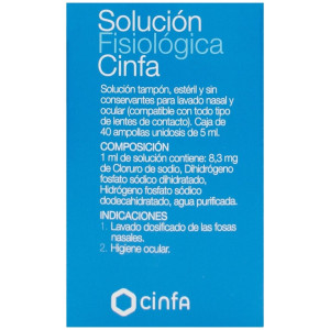Cinfa Solución Fisiológica, 40 Monodosis