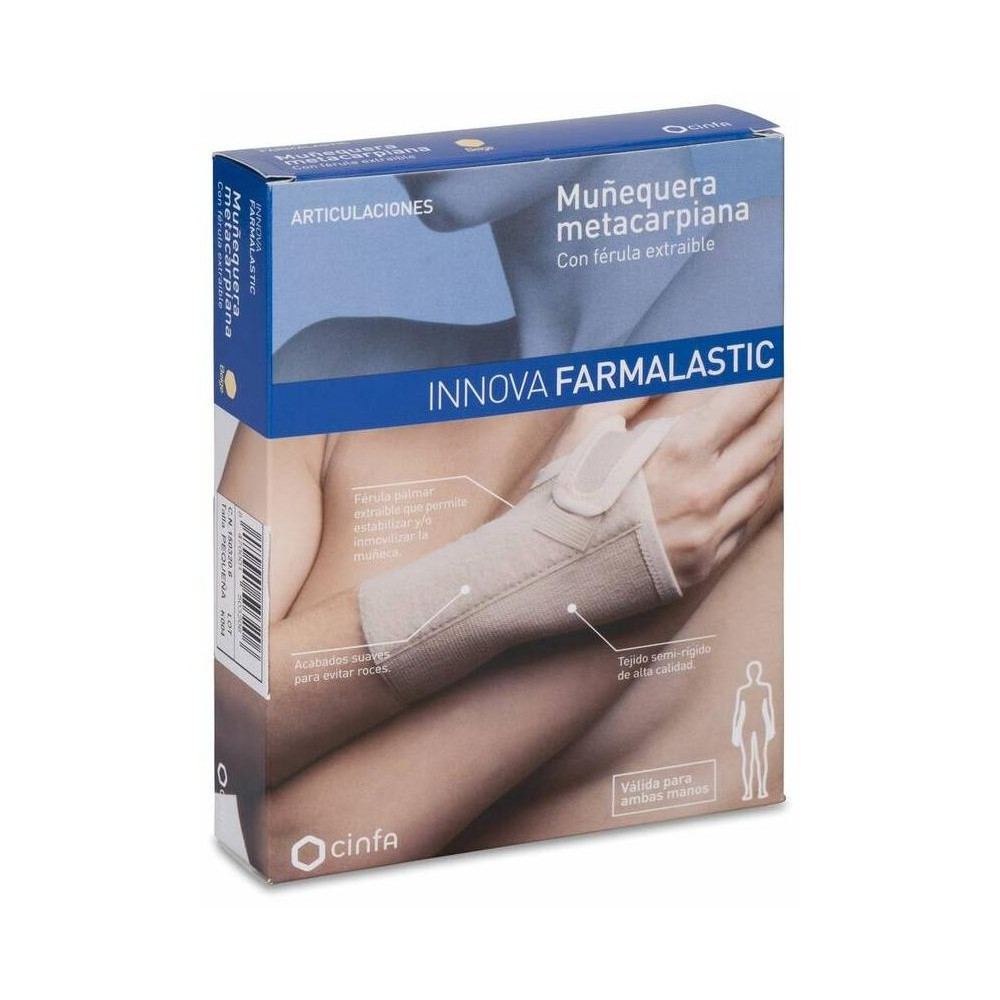 Farmalastic Innova Muñequera Metacarpiana Férula Talla Pequeña, 1 Ud