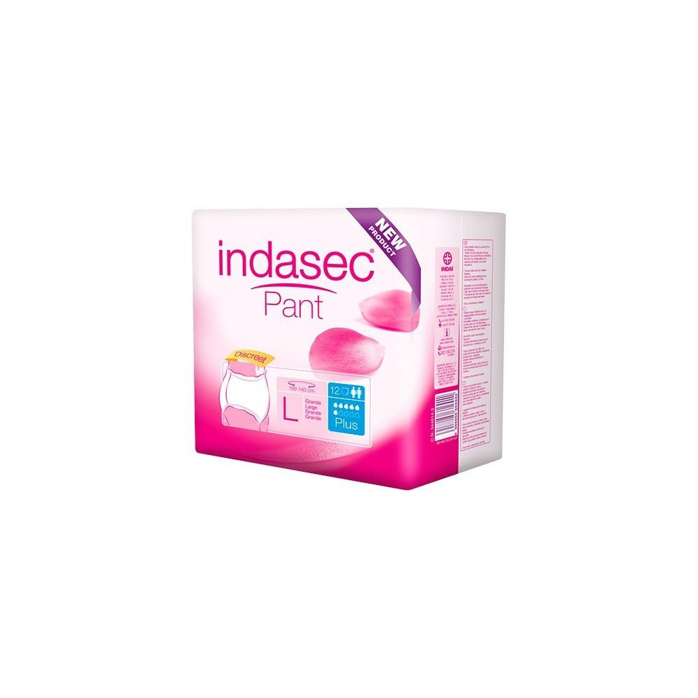 Indasec Pant Plus T/Grande 12+6Uds