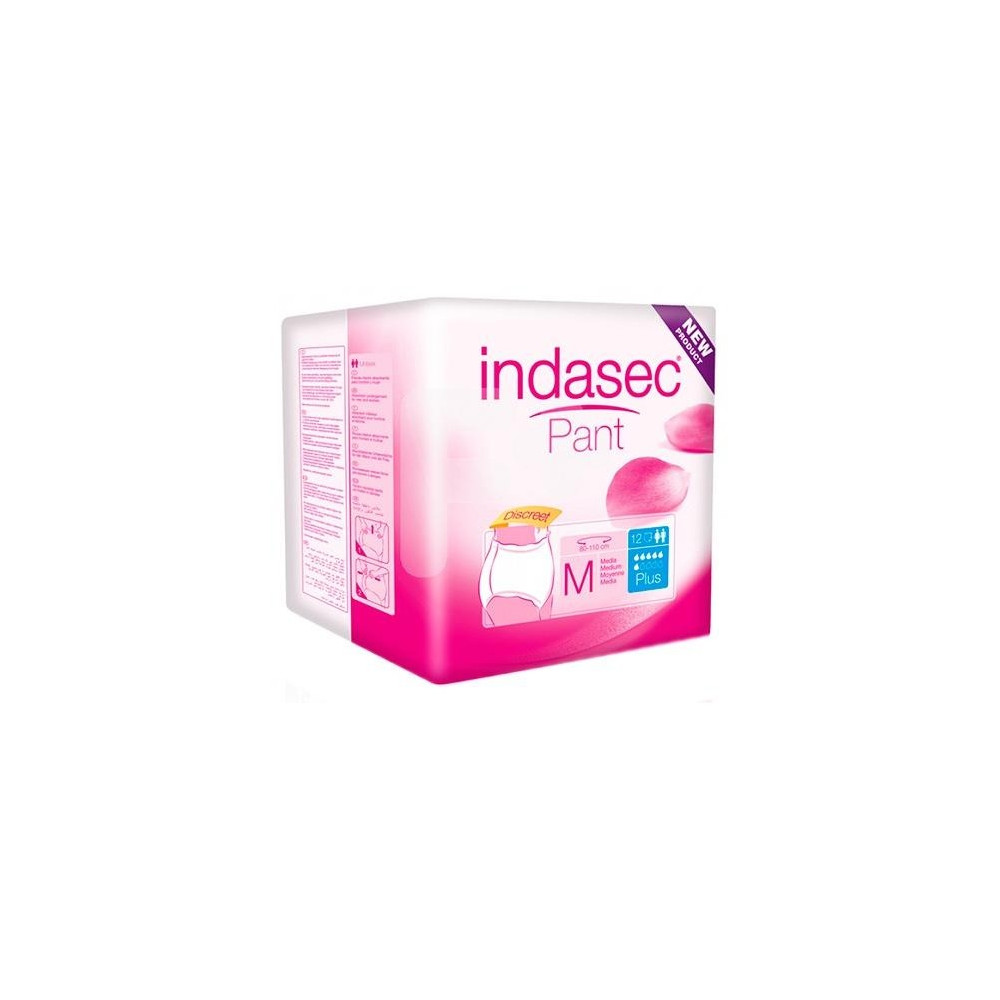Indasec Pant Plus T/Mediana 12+6Uds