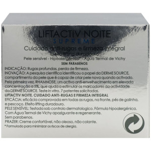 Vichy Liftactiv Noche Tratamiento Antiarrugas Y Firmeza Global, 50Ml
