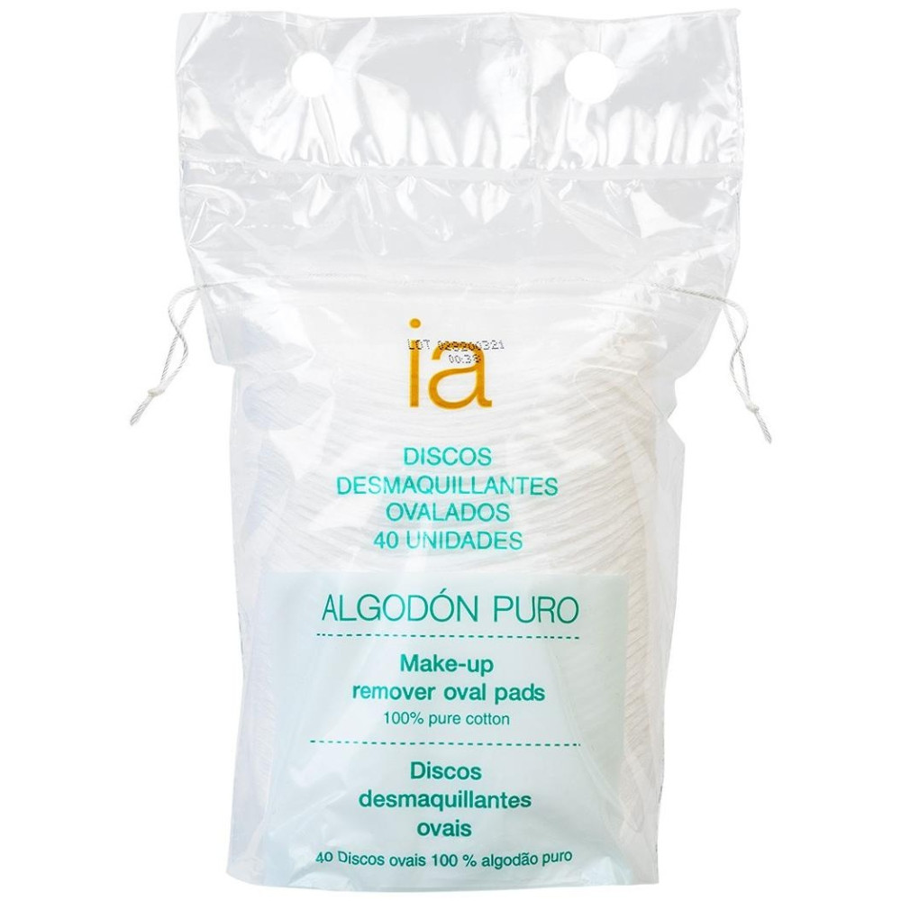 Interapothek Discos Desmaquillantes Ovalados Algodón 40Uds