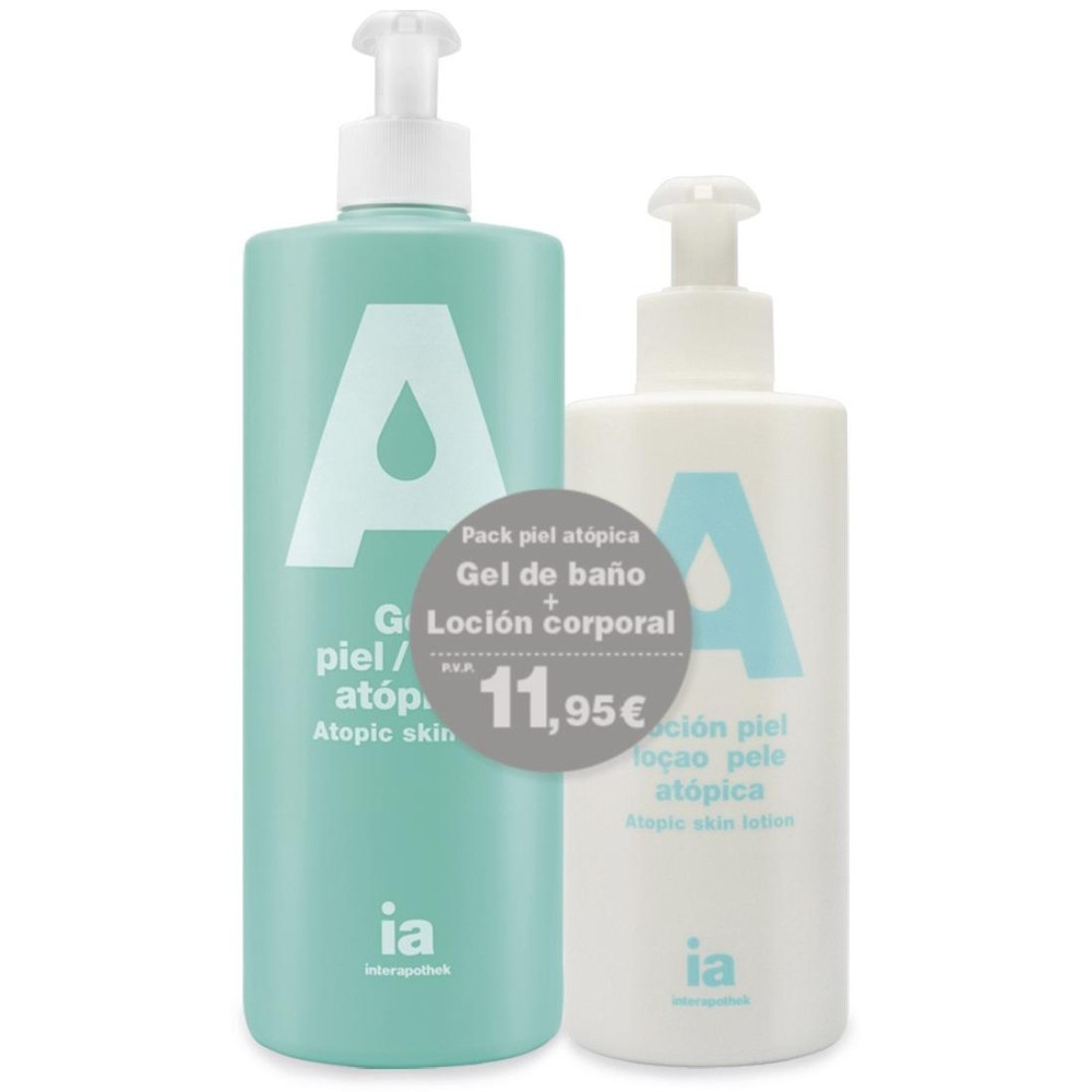 Interapothek Pack Gel Baño 750Ml + Loción 400Ml Para Pieles Atópicas