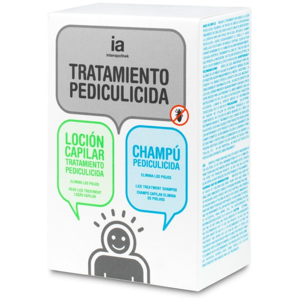 Interapothek Tratamiento Antipiojos Pack De Loción Capilar De 150Ml + Champú De 150Ml + Lendrera