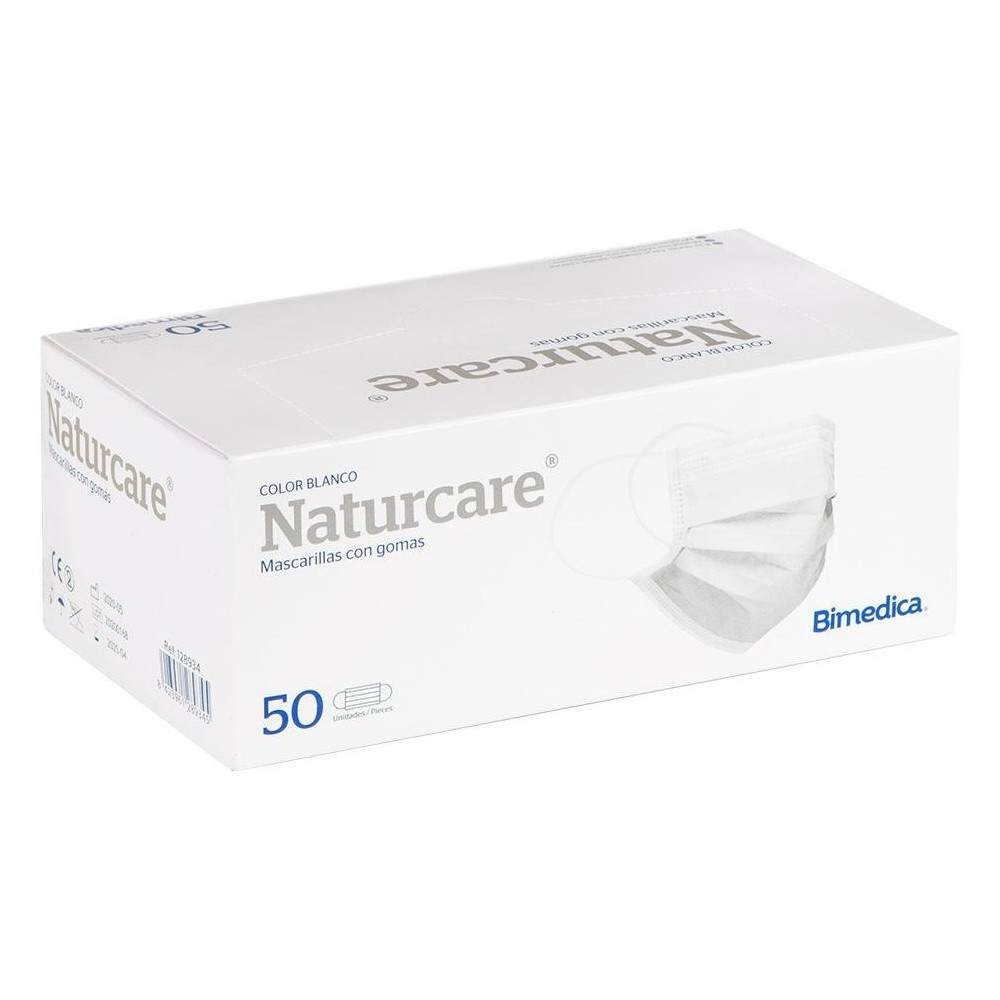 Naturcare Mascarilla Quirúrgica Iir 3C Blanca 50 Uds