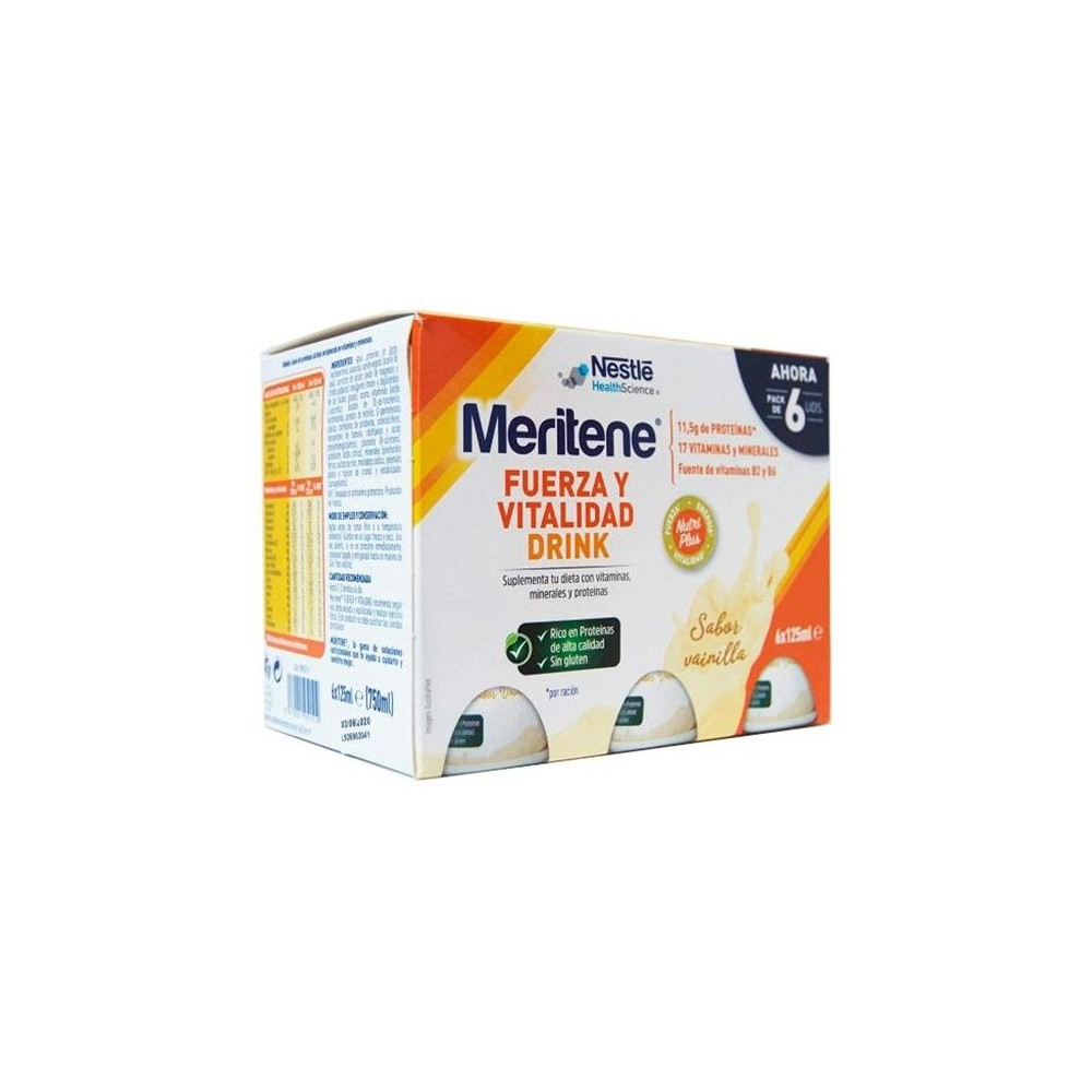 Meritene Fuerza Y Vitalidad Drink Vainilla 6X125Ml