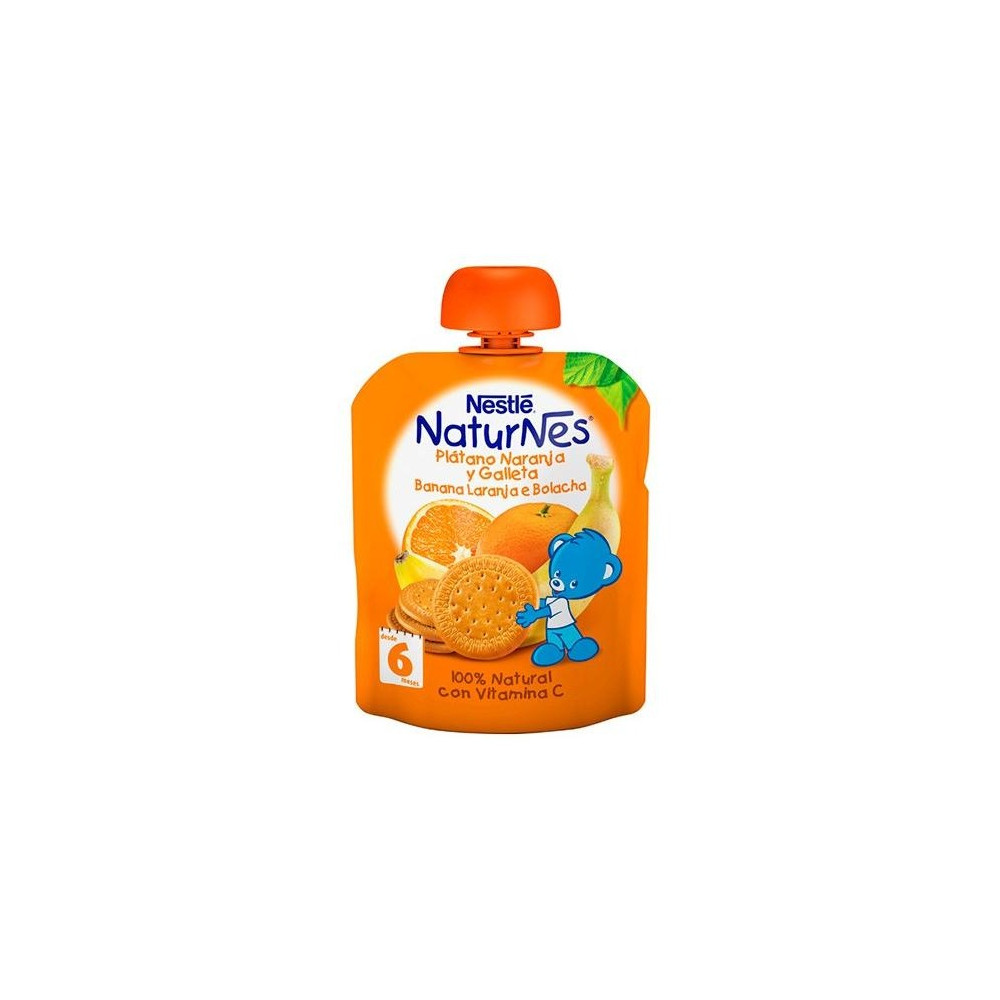 Nestlé Natunes Bolsita Plátano Naranja Y Galleta 90G