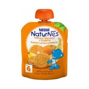 Nestlé Natunes Bolsita Plátano Naranja Y Galleta 90G