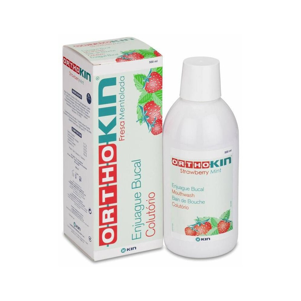 Orthokin Enjuague Bucal Fresa Mentolada, 500 Ml