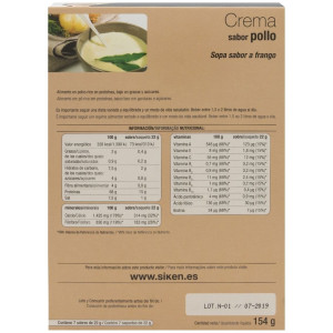Siken Diet Crema De Pollo 7 Sobres