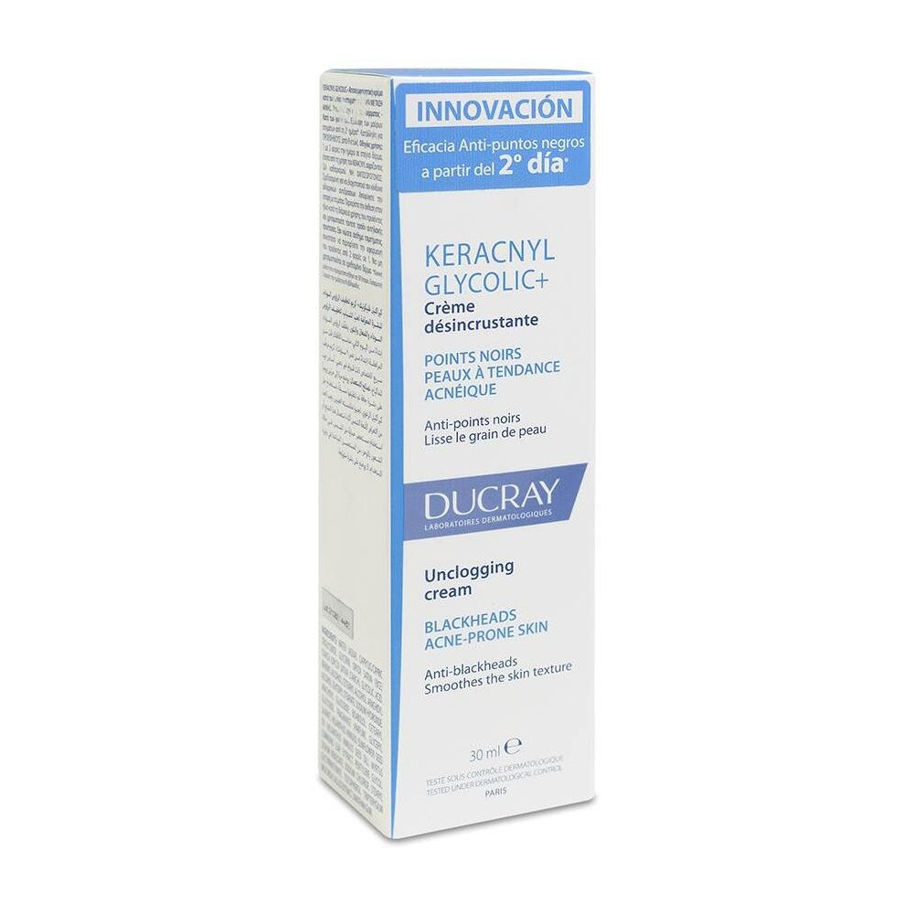 Ducray Keracnyl Glycolic + Crema Desincrustante, 30 Ml