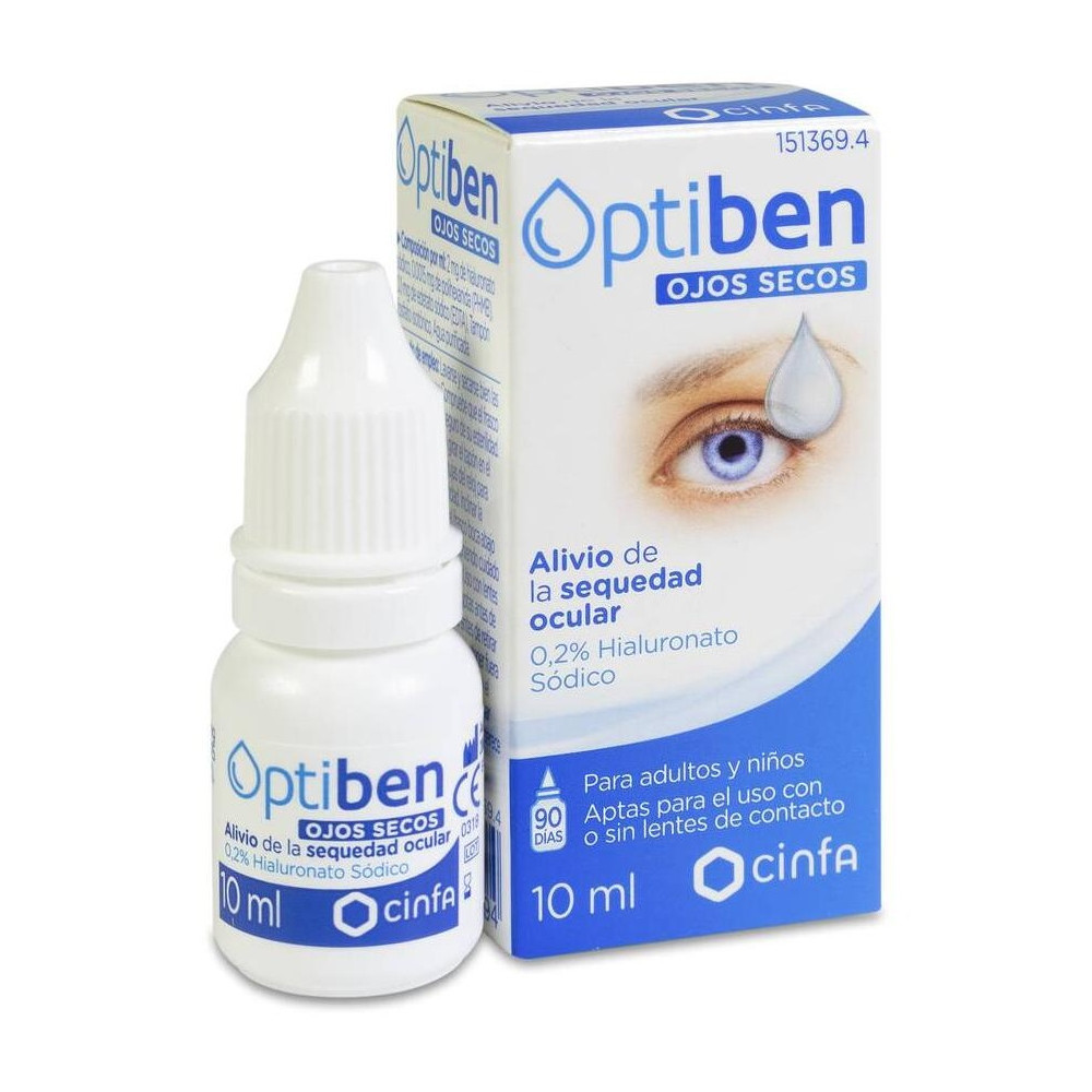 Optiben Ojos Secos Gotas Sequedad Ocular, 10 Ml