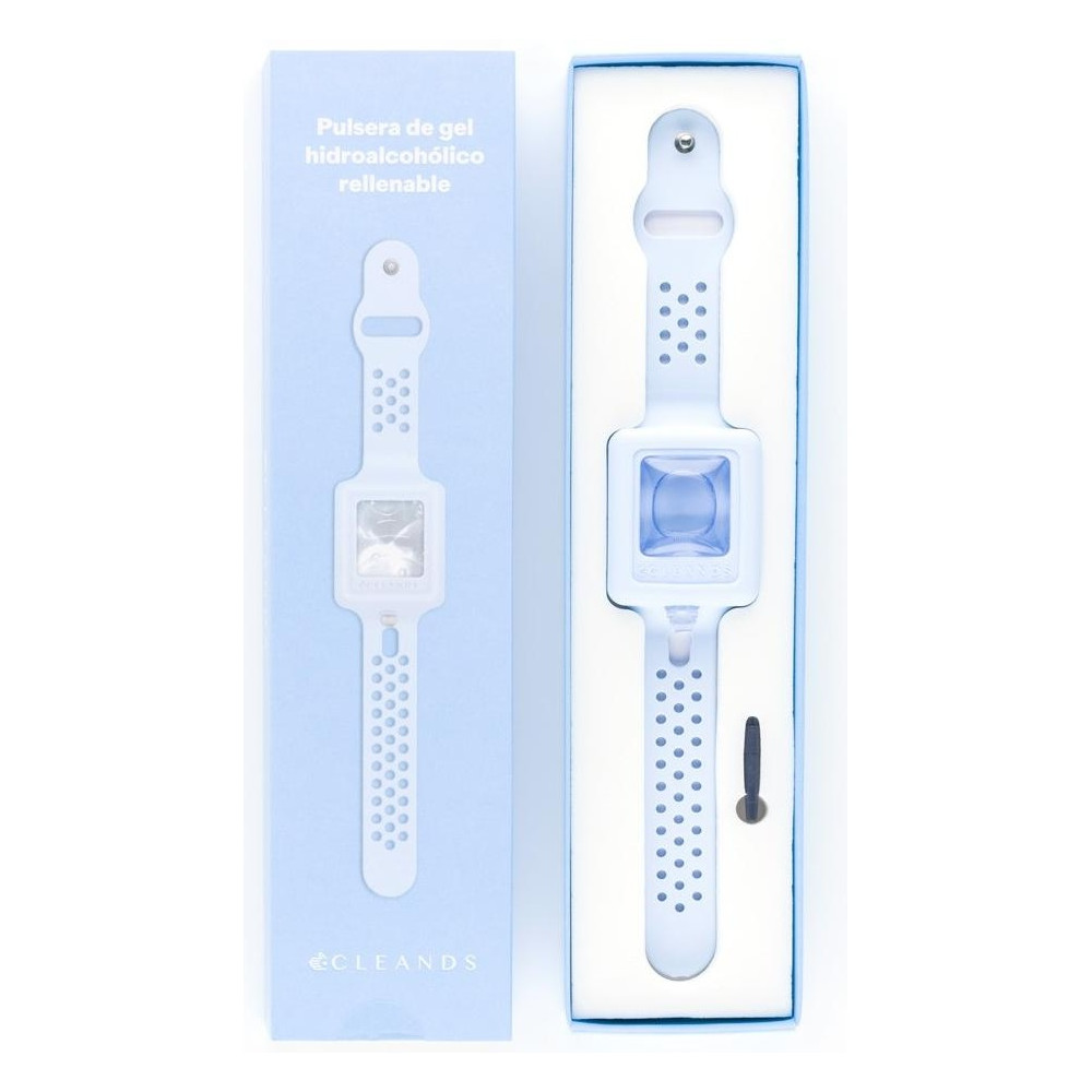Cleands Pulsera Gel Hidroalcoholico Rellenable Azul 10Ml