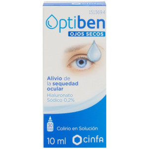Optiben Ojos Secos Gotas Sequedad Ocular, 10 Ml