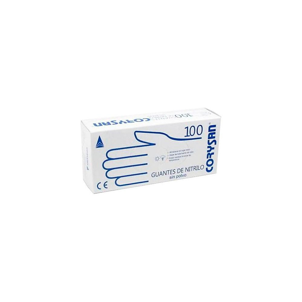 Guantes Corysan Nitrilo T/Med 100 Und.
