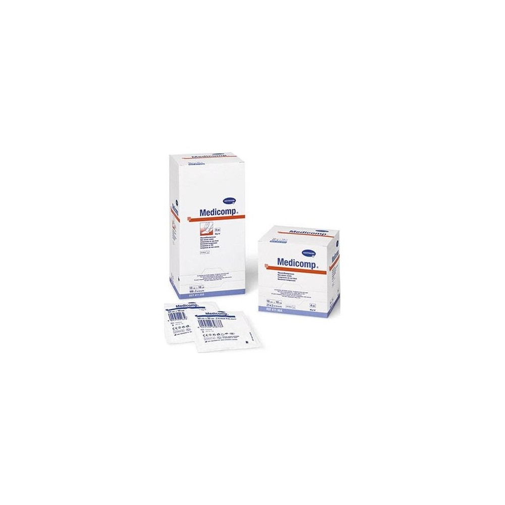 Medicomp Compresas Non Woven 10 X 10 Cm, 50 Uds