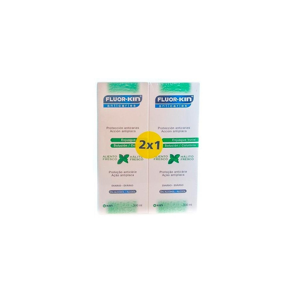 Fluor Kin Pack 2X1 Enjuage Anticaries 500Ml.