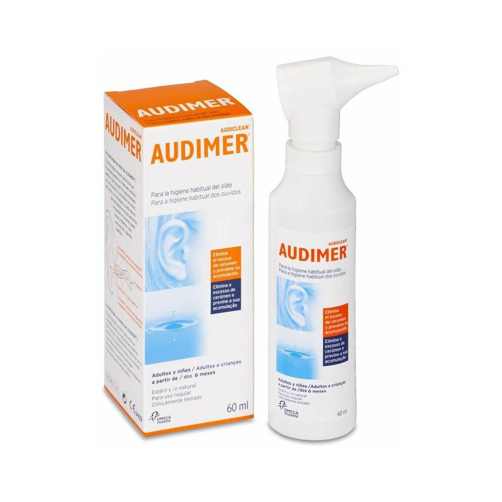 Audimer Audiclean Solución Limpieza Oídos, 60 Ml