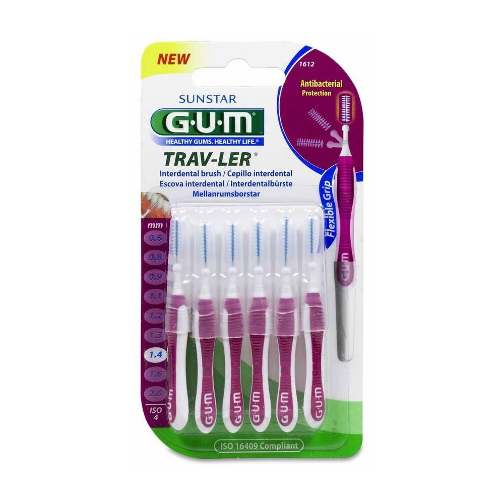 Cepillo Interdental Trav-Ler 1612 1,4Mm 6Un Rosa