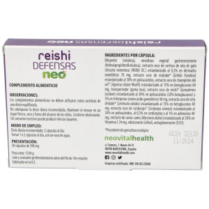 Neovital Reishi Defensas Neo 30 Capsulas